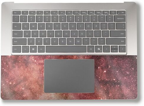 Glossy Glitter Laptop Skin Compatible with Surface Laptop 7 15" (2024) - Green Stars - Premium 3M Vinyl Protective Wrap Decal Cover - Easy to Apply | Crafted in The USA by MightySkins in Kuwait