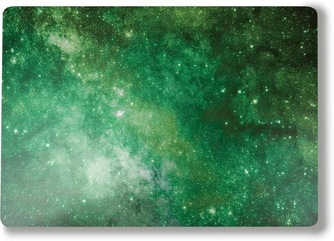 Glossy Glitter Laptop Skin Compatible with Surface Laptop 7 15" (2024) - Green Stars - Premium 3M Vinyl Protective Wrap Decal Cover - Easy to Apply | Crafted in The USA by MightySkins in Kuwait