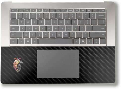 غلاف كمبيوتر محمول من ألياف الكربون متوافق مع كمبيوتر Surface المحمول 7 15 بوصة (2024) - الحصى الوردي - غطاء لاصق واقٍ من الفينيل الفاخر 3M - سهل الاستخدام | صُنع في الولايات المتحدة الأمريكية بواسطة MightySkins in Saudi Arabia