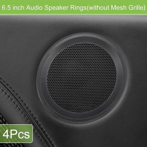 ACROPIX Universal 8" Subwoofer Speaker Rings Cover Spacers Speaker Audio Decorative Circle without Mesh Grille ABS Black - Pack of 4 in Saudi Arabia