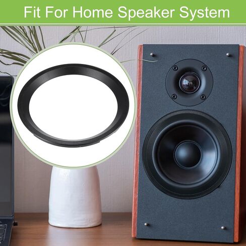 ACROPIX Universal 8" Subwoofer Speaker Rings Cover Spacers Speaker Audio Decorative Circle without Mesh Grille ABS Black - Pack of 4 in Saudi Arabia