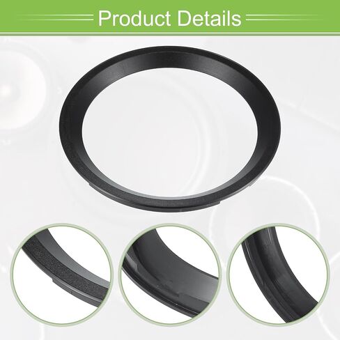ACROPIX Universal 8" Subwoofer Speaker Rings Cover Spacers Speaker Audio Decorative Circle without Mesh Grille ABS Black - Pack of 4 in Saudi Arabia