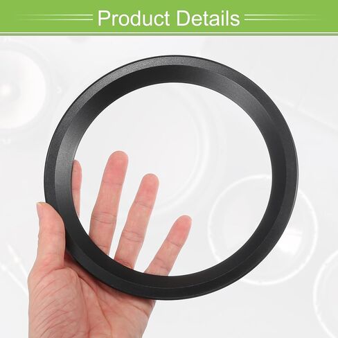 ACROPIX Universal 8" Subwoofer Speaker Rings Cover Spacers Speaker Audio Decorative Circle without Mesh Grille ABS Black - Pack of 4 in Saudi Arabia