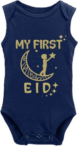 سالوبيت للأطفال للجنسين بأكمام طويلة وطبعة جميلة من My First Eid in Saudi Arabia