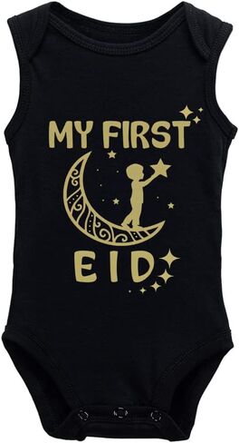 سالوبيت للأطفال للجنسين بأكمام طويلة وطبعة جميلة من My First Eid in Saudi Arabia