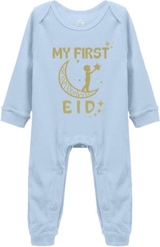 سالوبيت للأطفال للجنسين بأكمام طويلة وطبعة جميلة من My First Eid in Saudi Arabia