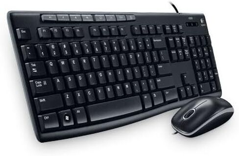 Logitech Media Combo MK200 لوحة مفاتيح كاملة الحجم وماوس ضوئي عالي الدقة (920-002714) (متجدد) in Saudi Arabia