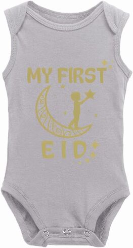 سالوبيت للأطفال للجنسين بأكمام طويلة وطبعة جميلة من My First Eid in Saudi Arabia