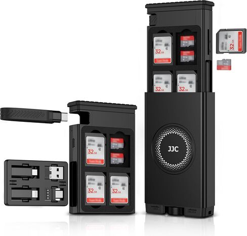 بطاقة كابل مع قارئ بطاقة SD عالي السرعة، كابل USB-C 3.1 Gen 2 متعدد الشحن مع مجموعة محول محول الضوء/USB A/MicroUSB/OTG وحامل بطاقة SD/TF لهواتف السفر والكاميرات وأجهزة الكمبيوتر الشخصية ونقل البيانات بدون طيار in Kuwait