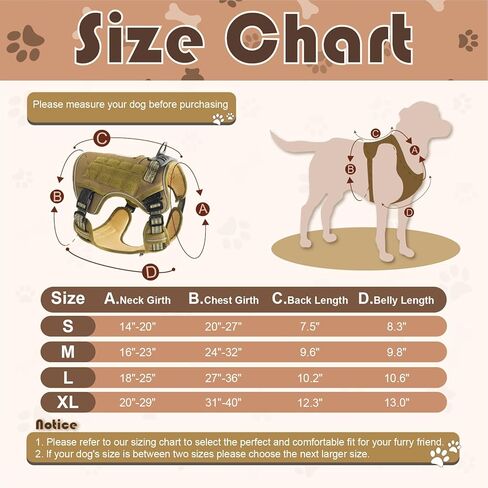 SANHSEHOME حزام الكلب التكتيكي متوسط ​​الحجم بدون سحب مع حامل AirTag، حزام خدمة قابل للتعديل للكلاب مع مقبض عاكس للضوء، حزام الحيوانات الأليفة العسكري مع 3 إبزيم للتدريب على المشي في الصحراء مموهة M in Kuwait