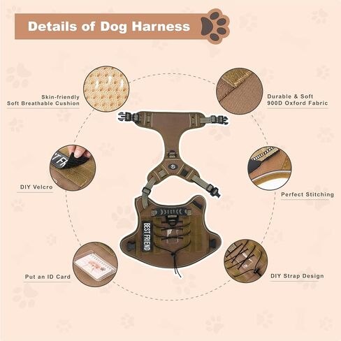 SANHSEHOME حزام الكلب التكتيكي متوسط ​​الحجم بدون سحب مع حامل AirTag، حزام خدمة قابل للتعديل للكلاب مع مقبض عاكس للضوء، حزام الحيوانات الأليفة العسكري مع 3 إبزيم للتدريب على المشي في الصحراء مموهة M in Kuwait