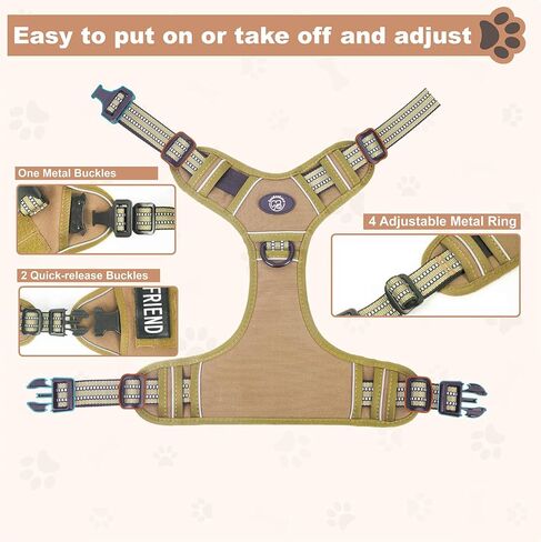 SANHSEHOME حزام الكلب التكتيكي متوسط ​​الحجم بدون سحب مع حامل AirTag، حزام خدمة قابل للتعديل للكلاب مع مقبض عاكس للضوء، حزام الحيوانات الأليفة العسكري مع 3 إبزيم للتدريب على المشي في الصحراء مموهة M in Kuwait