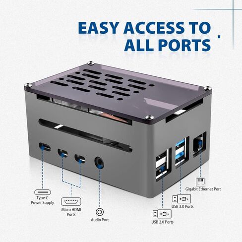 GeeekPi Aluminum Case with ICE Tower Cooler for Raspberry Pi 4, Pi 4 PWM Cooling Fan with Aluminum Heatsink for Raspberry Pi 4 Model B Only in Saudi Arabia
