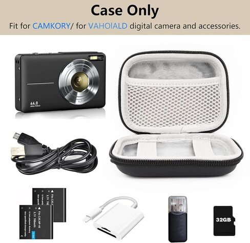 Digital Camera Case for CAMKORY, KODAK PIXPRO FZ45/FZ55, Canon IXUS 285 HS, Lecran, Small Travel Compact Camera Pouch with Mesh Pocket for Accessories SD Card (Green) in Saudi Arabia