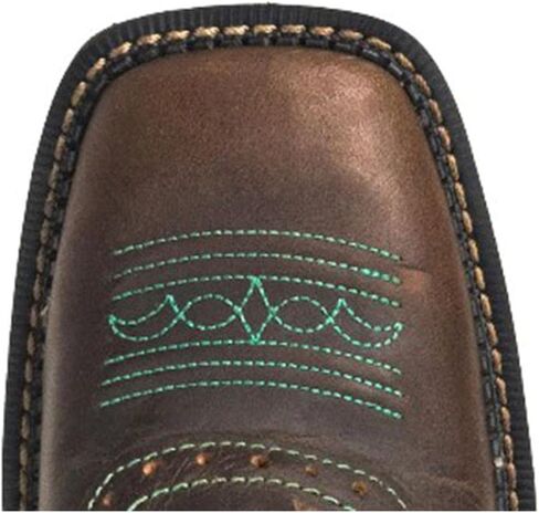 حذاء Justin النسائي Mandra Chocolate Western Boot بمقدمة مربعة واسعة بلون الشوكولاتة - 7.5 M US in Kuwait