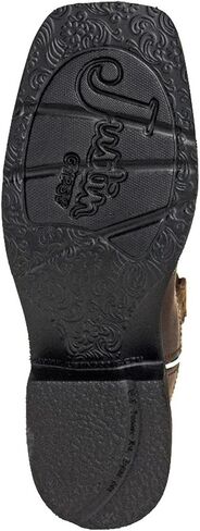 حذاء Justin النسائي Mandra Chocolate Western Boot بمقدمة مربعة واسعة بلون الشوكولاتة - 7.5 M US in Kuwait
