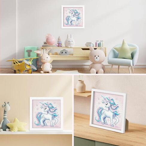 Genius maker Diamond Art Kits for Kids with Frame, Cat Diamond Art Kits Painting for Kids, Diamond Gem Art Gifts for Girls Boys Ages 4-8-12, Painting Arts and Crafts for Home Room Decor(7x7inch) in Kuwait