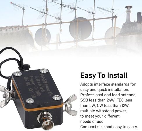 Portable HF End Fed Antenna, 1:49 Balun Short Pocket End Fed Radio Antenna, 3‑30MHz FE8 CW SSB End Fed Half Antenna, PVC End Fed Radio Antenna for Outdoor in Saudi Arabia