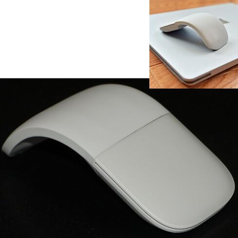 ماوس Arc Touch Mouse، ينطبق على Microsoft Surface Arc Mouse FHD-00001 ماوس محمول قابل للطي ماوس صامت قابل للطي للكمبيوتر/Mac/OS/الكمبيوتر المحمول/الكمبيوتر المحمول (أبيض) in Kuwait