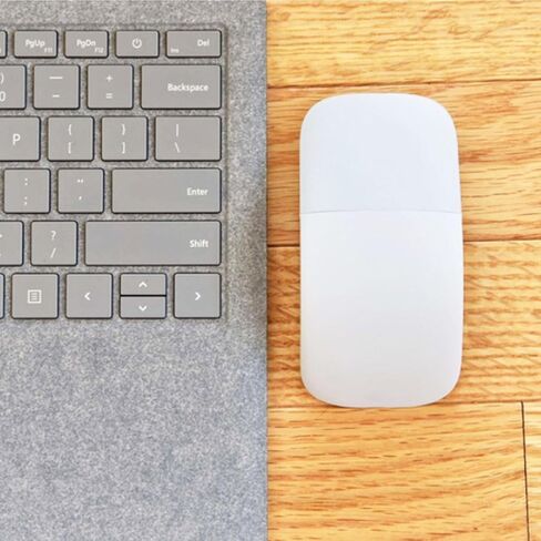 ماوس Arc Touch Mouse، ينطبق على Microsoft Surface Arc Mouse FHD-00001 ماوس محمول قابل للطي ماوس صامت قابل للطي للكمبيوتر/Mac/OS/الكمبيوتر المحمول/الكمبيوتر المحمول (أبيض) in Kuwait