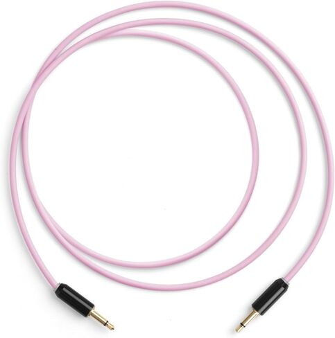 MyVolts Candycords Halo LED patch cables 2-pack, straight mini mono jack to straight mini mono jack, 80cm, Marshmallow Pink in Kuwait
