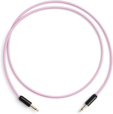MyVolts Candycords Halo LED patch cables 2-pack, straight mini mono jack to straight mini mono jack, 80cm, Marshmallow Pink in Kuwait