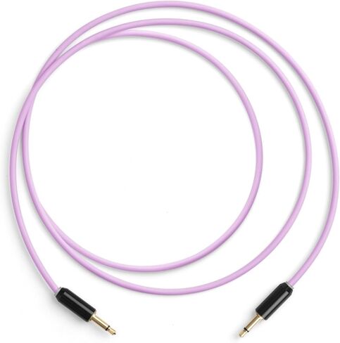 MyVolts Candycords Halo LED patch cables 2-pack, straight mini mono jack to straight mini mono jack, 80cm, Marshmallow Pink in Kuwait