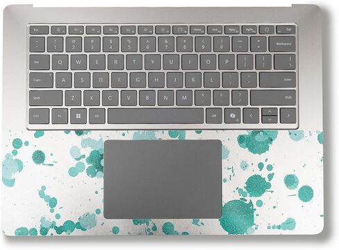 غلاف كمبيوتر محمول لامع لامع متوافق مع Surface Laptop 7 15" (2024) - Teal Splatter - غطاء لاصق واقٍ من الفينيل 3M ممتاز - سهل الاستخدام | صُنع في الولايات المتحدة الأمريكية بواسطة MightySkins in Kuwait