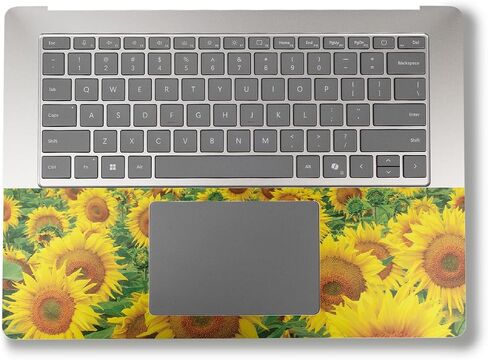 Glossy Glitter Laptop Skin Compatible with Surface Laptop 7 15" (2024) - Yellow Poppy - Premium 3M Vinyl Protective Wrap Decal Cover - Easy to Apply | Crafted in The USA by MightySkins in Saudi Arabia