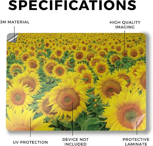 Glossy Glitter Laptop Skin Compatible with Surface Laptop 7 15" (2024) - Yellow Poppy - Premium 3M Vinyl Protective Wrap Decal Cover - Easy to Apply | Crafted in The USA by MightySkins in Saudi Arabia