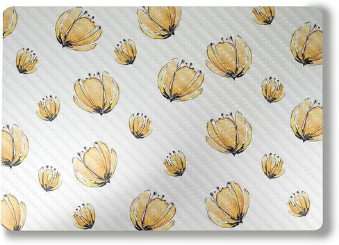Glossy Glitter Laptop Skin Compatible with Surface Laptop 7 15" (2024) - Yellow Poppy - Premium 3M Vinyl Protective Wrap Decal Cover - Easy to Apply | Crafted in The USA by MightySkins in Saudi Arabia