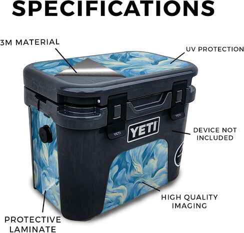 غلاف لامع لامع متوافق مع مبرد Yeti Roadie 15 الصلب - قلب زنبركي - غطاء لاصق واقٍ من الفينيل 3M ممتاز - سهل الاستخدام | صُنع في الولايات المتحدة الأمريكية بواسطة MightySkins in Kuwait