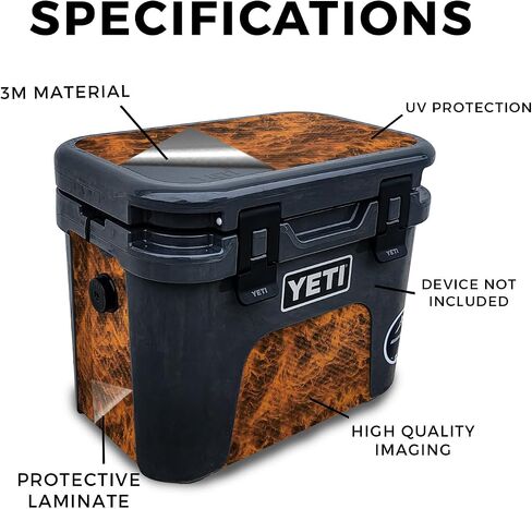 غلاف لامع لامع متوافق مع مبرد Yeti Roadie 15 الصلب - قلب زنبركي - غطاء لاصق واقٍ من الفينيل 3M ممتاز - سهل الاستخدام | صُنع في الولايات المتحدة الأمريكية بواسطة MightySkins in Kuwait