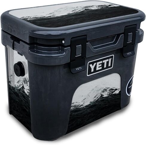Carbon Fiber Skin Compatible with Yeti Roadie 15 Hard Cooler - Patriot - Premium 3M Vinyl Protective Wrap Decal Cover - Easy to Apply | Crafted in The USA by MightySkins in Saudi Arabia