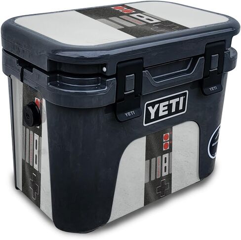 Carbon Fiber Skin Compatible with Yeti Roadie 15 Hard Cooler - Patriot - Premium 3M Vinyl Protective Wrap Decal Cover - Easy to Apply | Crafted in The USA by MightySkins in Saudi Arabia