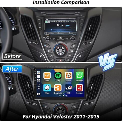 [2+32G] Android 13 Car Stereo for Hyundai Veloster 2011-2015 with Wireless Carplay&Android Auto,9 Inch Car Radio with Mirror Link Bluetooth FM/RDS WiFi GPS Navigation SWC Dual USB+AHD Backup Camera in Saudi Arabia