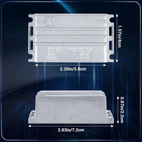 DROK DC Buck Boost Converter, 9-36V to 12V 5A 60W Step Up Step Down Converter, 24V 12V DC Power Supply, Adjustable Voltage Regulator for Solar Panels RV in Saudi Arabia