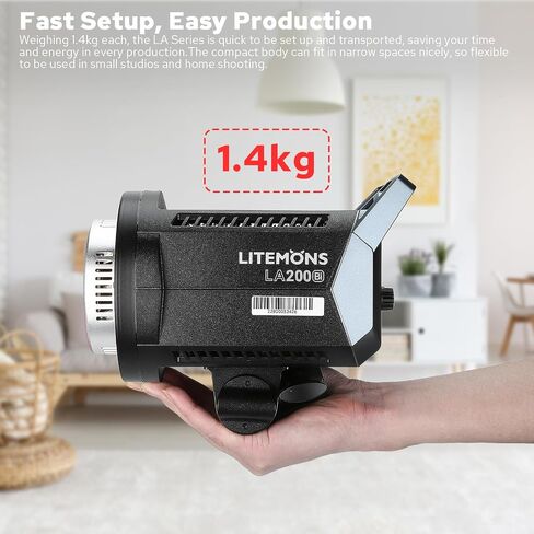 Godox LA200BI 210W Bi-Color Daylight Light, Studio Light with Bowens Mount, 2800K-6500K, High CRI/TLCI: 96+/97+, 0%-100% Adjustable Light, 11 Light Effect, App Control, Led Video Light in Saudi Arabia