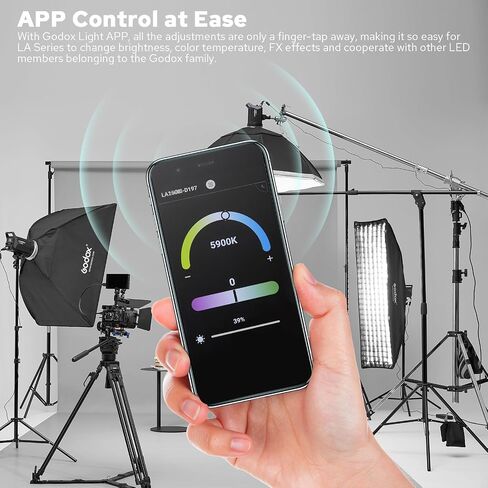 Godox LA200BI 210W Bi-Color Daylight Light, Studio Light with Bowens Mount, 2800K-6500K, High CRI/TLCI: 96+/97+, 0%-100% Adjustable Light, 11 Light Effect, App Control, Led Video Light in Saudi Arabia
