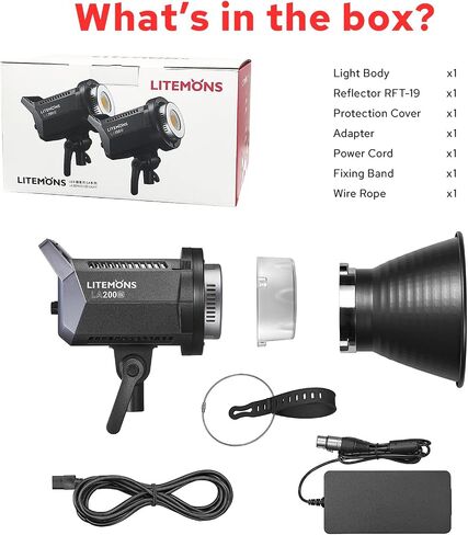 Godox LA200BI 210W Bi-Color Daylight Light, Studio Light with Bowens Mount, 2800K-6500K, High CRI/TLCI: 96+/97+, 0%-100% Adjustable Light, 11 Light Effect, App Control, Led Video Light in Saudi Arabia