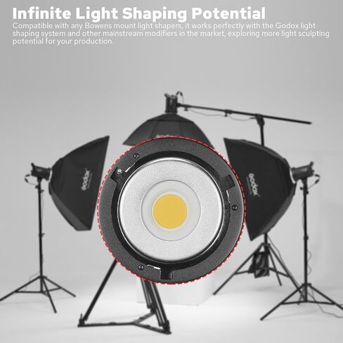 Godox LA200BI 210W Bi-Color Daylight Light, Studio Light with Bowens Mount, 2800K-6500K, High CRI/TLCI: 96+/97+, 0%-100% Adjustable Light, 11 Light Effect, App Control, Led Video Light in Saudi Arabia