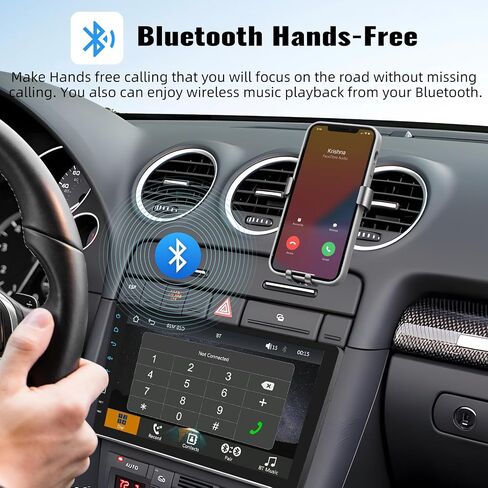 راديو سيارة أحادي الدين مقاس 9 بوصات مع Apple CarPlay وAndroid Auto اللاسلكي، وستيريو سيارة بشاشة تعمل باللمس مع كاميرا احتياطية، وأجهزة استقبال صوت بلوتوث، ووصلة مرآة، ووحدة رئيسية، وFM، وميكروفون، ومشغل وسائط متعددة in Saudi Arabia
