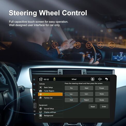 راديو سيارة أحادي الدين مقاس 9 بوصات مع Apple CarPlay وAndroid Auto اللاسلكي، وستيريو سيارة بشاشة تعمل باللمس مع كاميرا احتياطية، وأجهزة استقبال صوت بلوتوث، ووصلة مرآة، ووحدة رئيسية، وFM، وميكروفون، ومشغل وسائط متعددة in Saudi Arabia