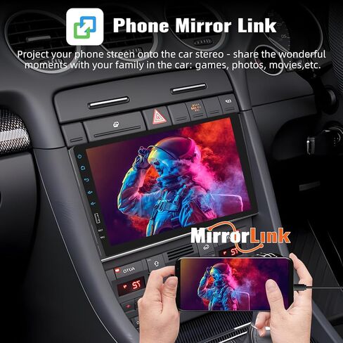 راديو سيارة أحادي الدين مقاس 9 بوصات مع Apple CarPlay وAndroid Auto اللاسلكي، وستيريو سيارة بشاشة تعمل باللمس مع كاميرا احتياطية، وأجهزة استقبال صوت بلوتوث، ووصلة مرآة، ووحدة رئيسية، وFM، وميكروفون، ومشغل وسائط متعددة in Saudi Arabia