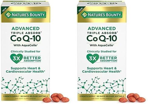 Nature's Bounty Advanced Triple Absorb Co Q-10, Heart Health, Rapid Release Softgels, 90 Ct in Saudi Arabia