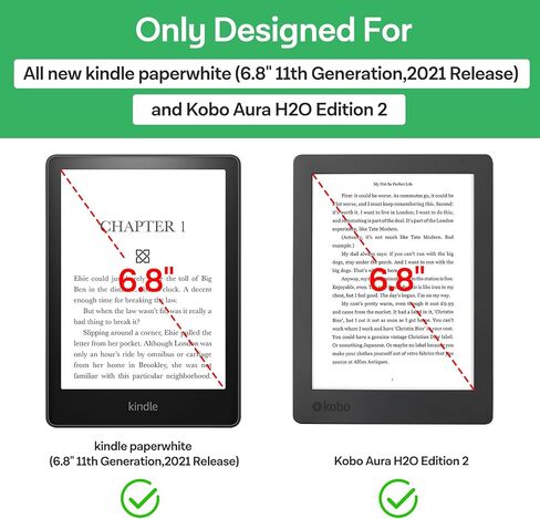 CoBak 4 Pack Anti-Glare Matte Screen Protector for 6.8" Kindle Paperwhite, Kobo Aura H2O Edition 2 - High Clarity, Fingerprint Resistance - PET Film in Saudi Arabia