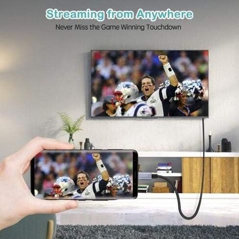 كابل BoxWave متوافق مع هاتف Samsung Galaxy A50 - كابل SmartDisplay - USB من النوع C إلى HDMI (6 أقدام)، كابل USB C/HDMI لهاتف Samsung Galaxy A50 - أسود in Saudi Arabia