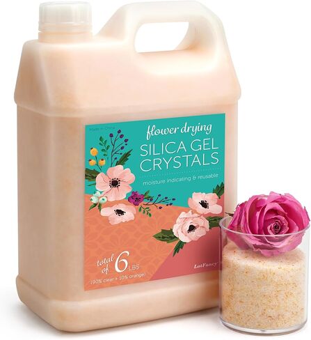LotFancy Silica Gel Flower Drying, 6 LBS Reusable Color Indicating Silica Crystals for Wedding Bouquet Preservation, Resin Art, DIY Crafts in Saudi Arabia