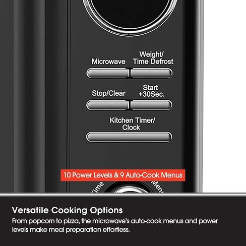 ماجيك شيف 0.7 قدم مكعب 700 وات ميكروويف كلاسيكي يعمل باللمس مع 10 مستويات طاقة و9 قوائم طهي تلقائية وقرص دوار زجاجي، أسود in Kuwait