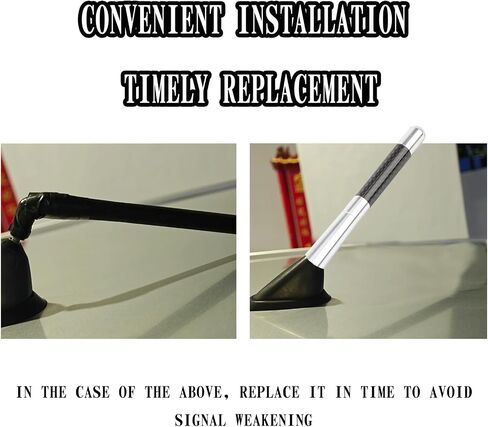 1 Pcs Car Antenna,4.72 Inch Car Antenna Replacement, Used for Am/Fm Reception, Suitable for Most Cars, SUV, Truck, Antenna for Truck(Silvery) in Kuwait